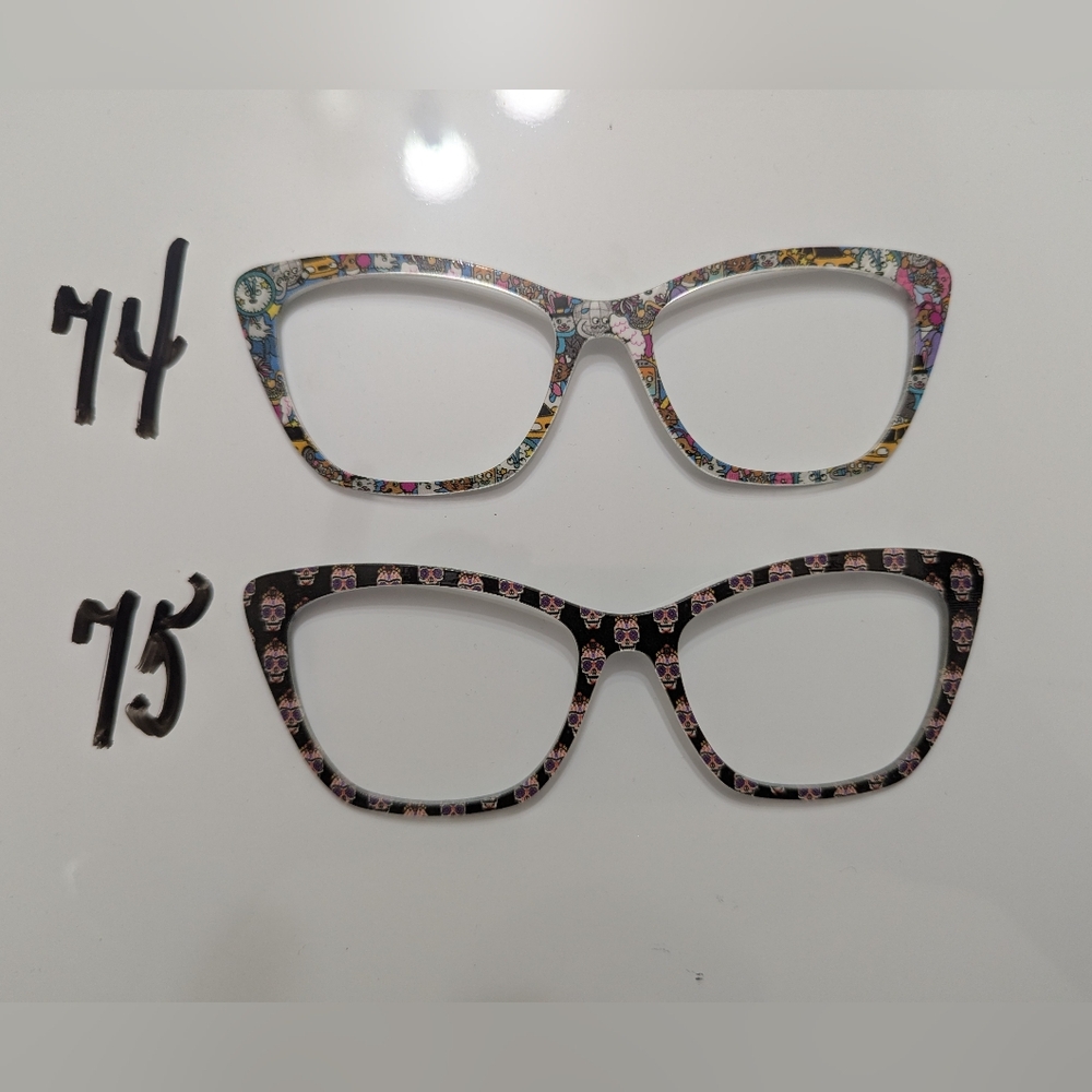 Colorful Cat-Eye Original Pair Eyewear Wanda Toppers For Eyeglass Frames